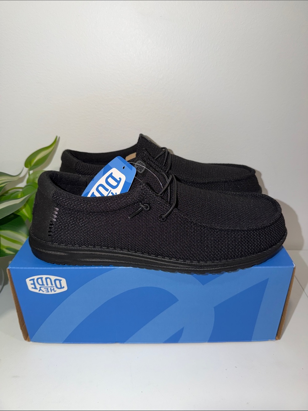 HEY DUDE 10 Men’s Wally Mesh Black Shoes